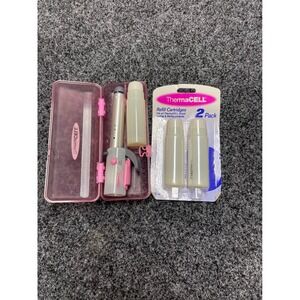 ThermaCELL Cordless Curling Iron TC-6 Pink Travel Case and 2-Pack TC-4 Refills